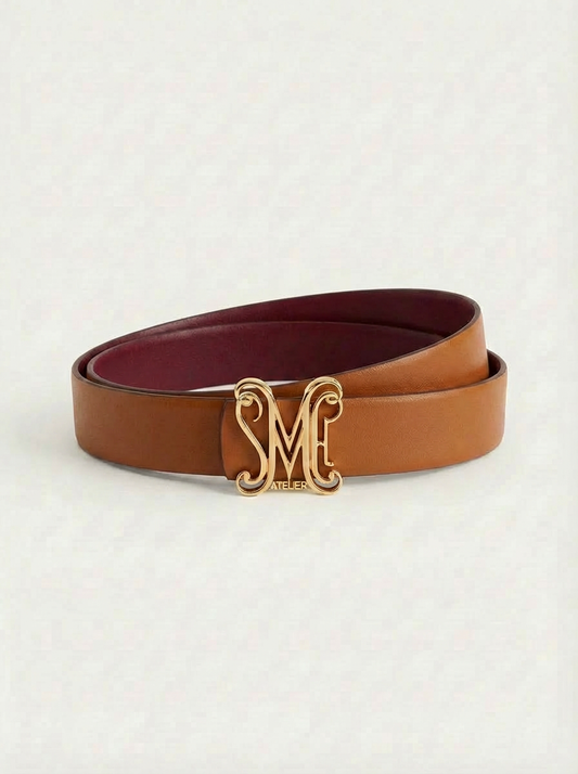 The Atelier Prive Wine Red/Tan Belt