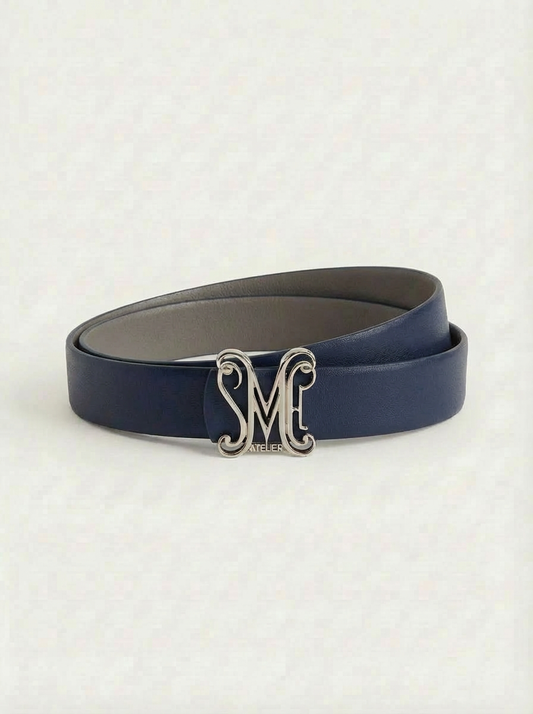 The Atelier Prive Navy Blue / Grey Belt